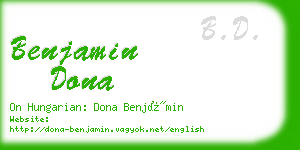 benjamin dona business card